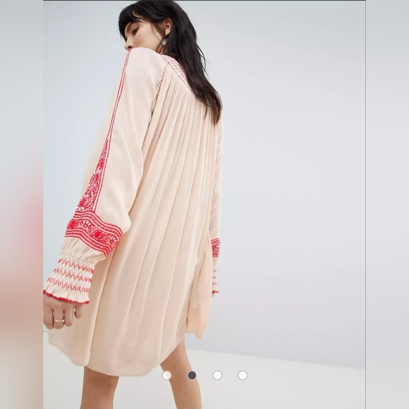 Free People wind willow mini cashmere cream dress S - Picture 10 of 10